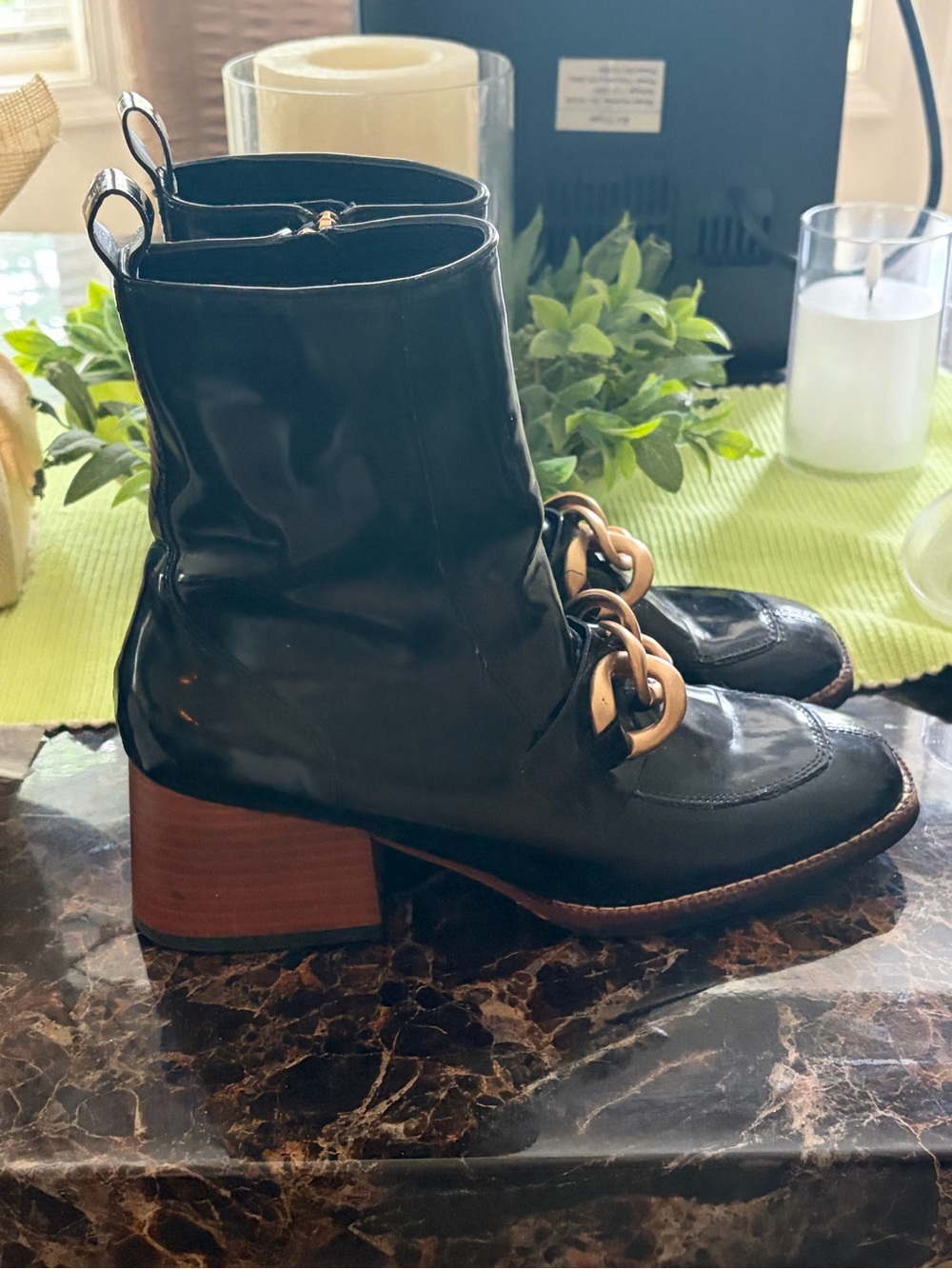 Steve Madden Black Patent Ankle Boots – Women’s Size 8 - Picture 9 of 9